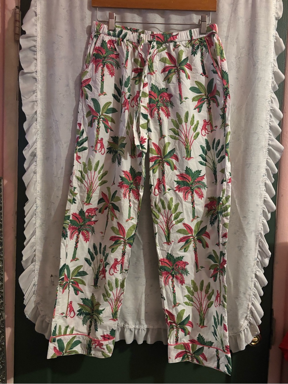 Printfresh White Shirt with Green and Pink Tropical Print - Picture 7 of 14